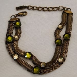 Bronze colour crystal bracelet